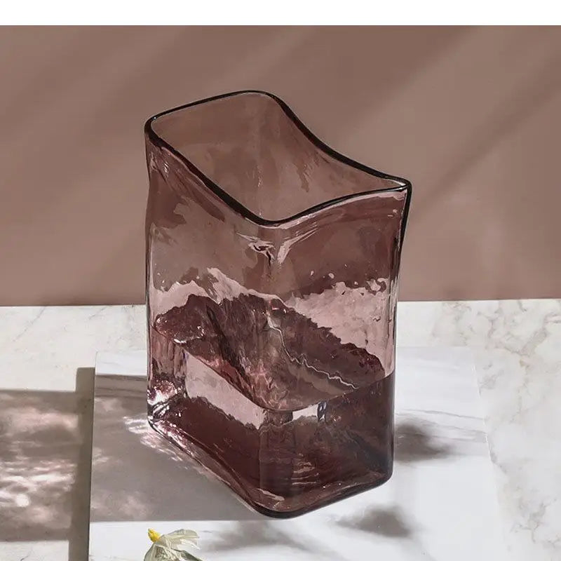 Rectangle Hydroponics Glass Vase Minimalism Flower Pots Decorative Arrangement Desk Decoration Floral Vases Modern Decor