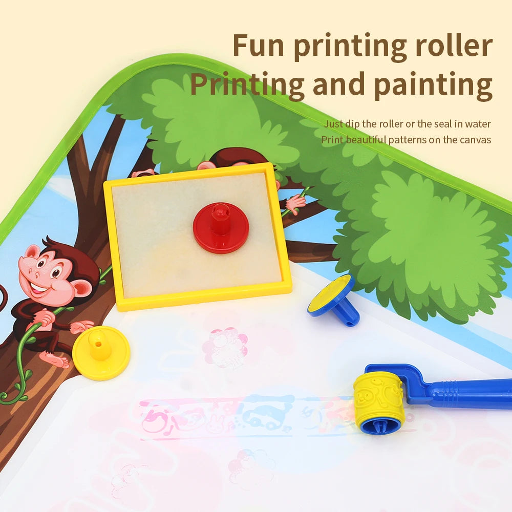 Magic Water Drawing Mat Extra Large Water Doodle Toy Set Painting Board Children Educational Toys Gift for Kids Multiple Size