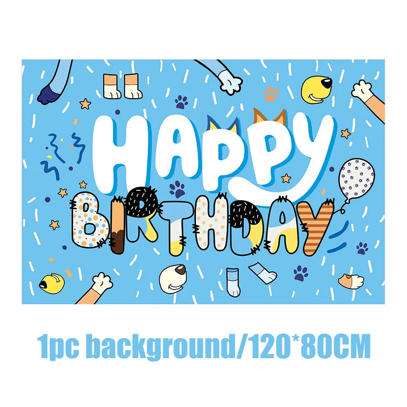 New Cartoon Dogs Birthday Party Decoration Full Set Kit