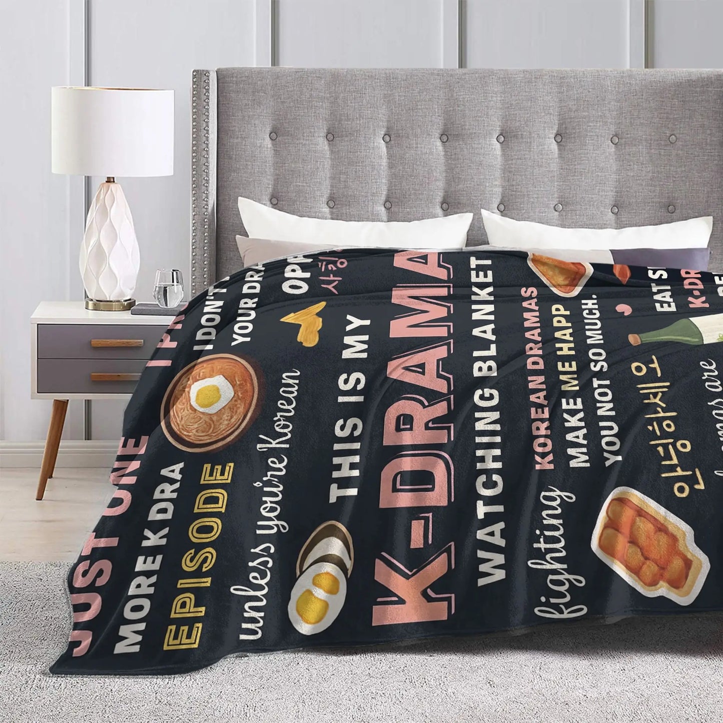 K-Drama K Pop  Korean  Blanket  Travel Office Flannel Throw Blanket For Outdoor Warm Custom DIY Quality Bedspread Gift
