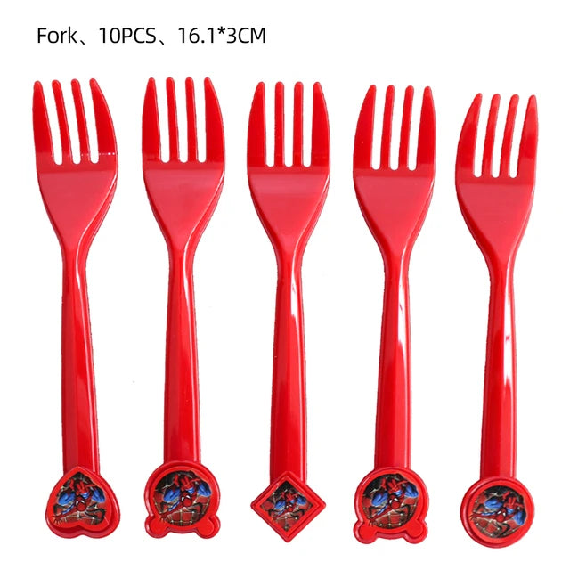 Spiderman Theme Birthday Party Decoration Blue Red SpiderMan Disposable Tableware Set Banner Balloons for Baby Shower Kids Gifts