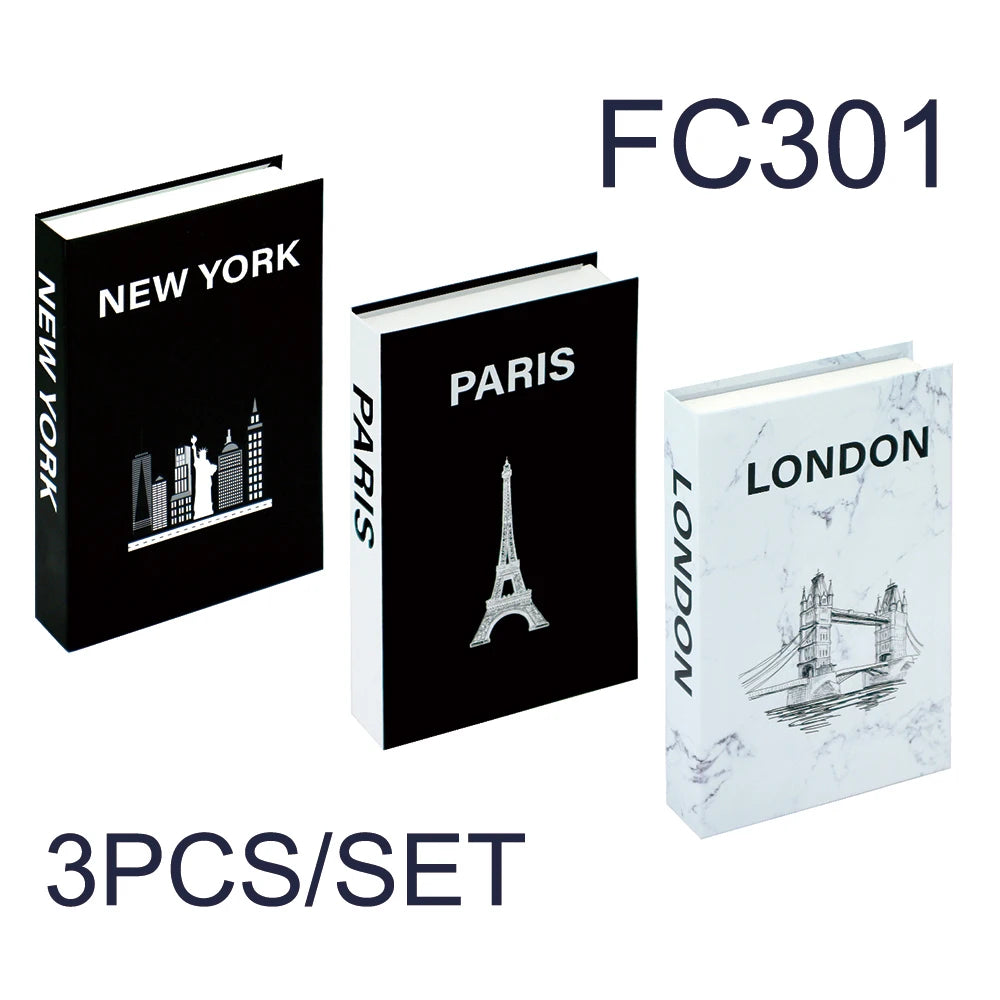 3Pcs Foldable Fashion Fake Books Living Room Decoration Designer Books Coffee Table Ornaments Club Hotel Room Villa Prop Books