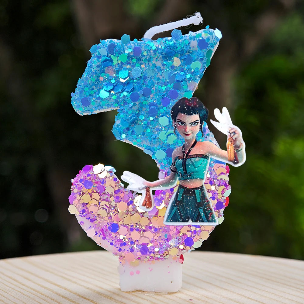 New Kpop Demon Hunters Theme Candle Number 0-9 Birthday Party Cake Decoration Cartoon Baby Shower Supplies Kids Gifts