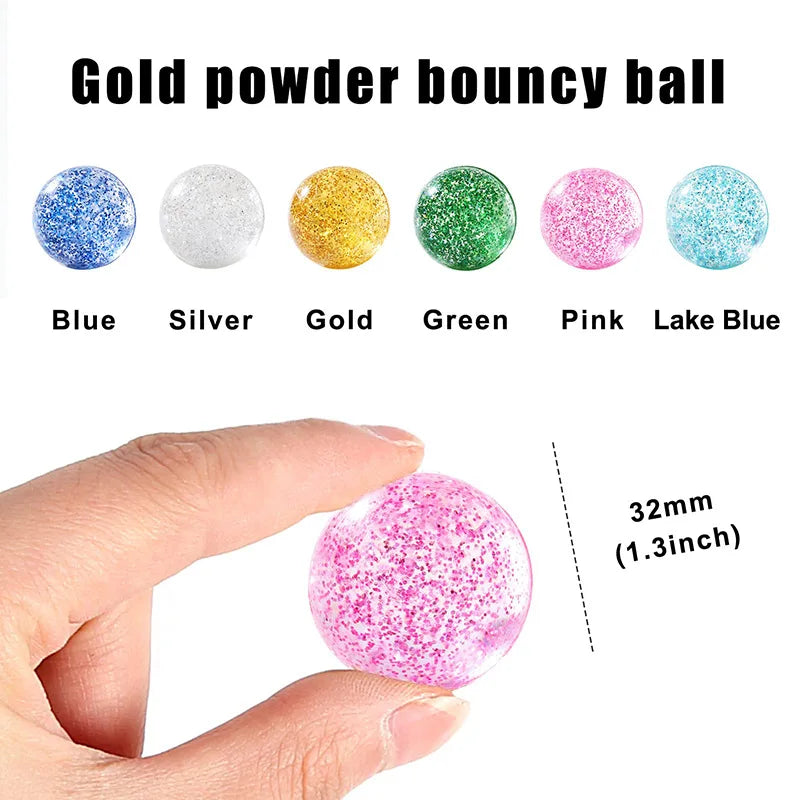 10/20/30PCS Bouncy Balls Fidget Toys Release Elasticity 27MM Elastic Jump Ball Twist Eggs Gift Boys Girls Birthday Party Favors