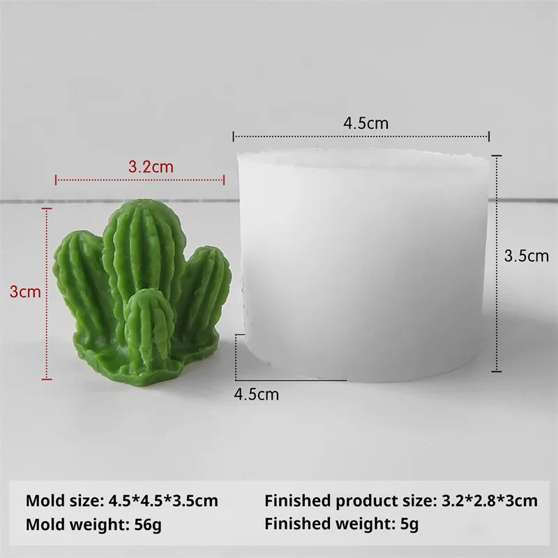 3D Silicone Candle Soap Mold Cactus Succulents Plaster Cement Mold Home Decoration DIY Aromatherapy Wedding Gifts silicone molds