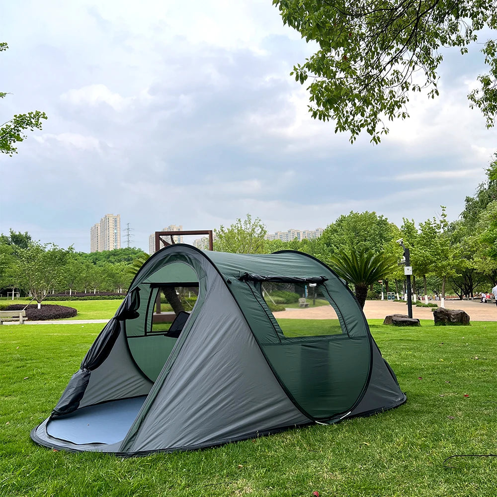 5-8 people quick opening hand throw tent waterproof camping boat tent outdoor tent fully automatic pop-up