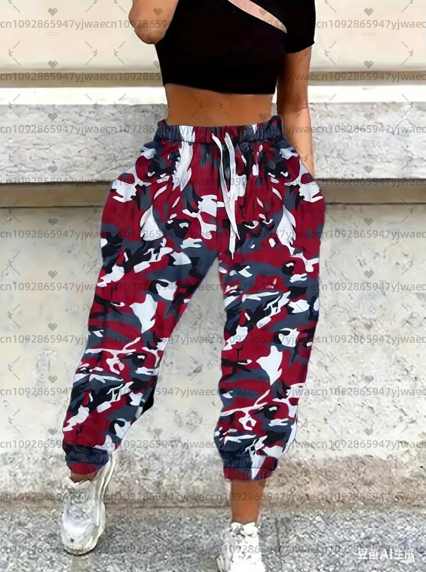 2026 spring  Women casual Camo Jogger Pants Comfortable Breathable Fabric Pants Outdoor Sports Pants Autumn New 3D Printed Pants