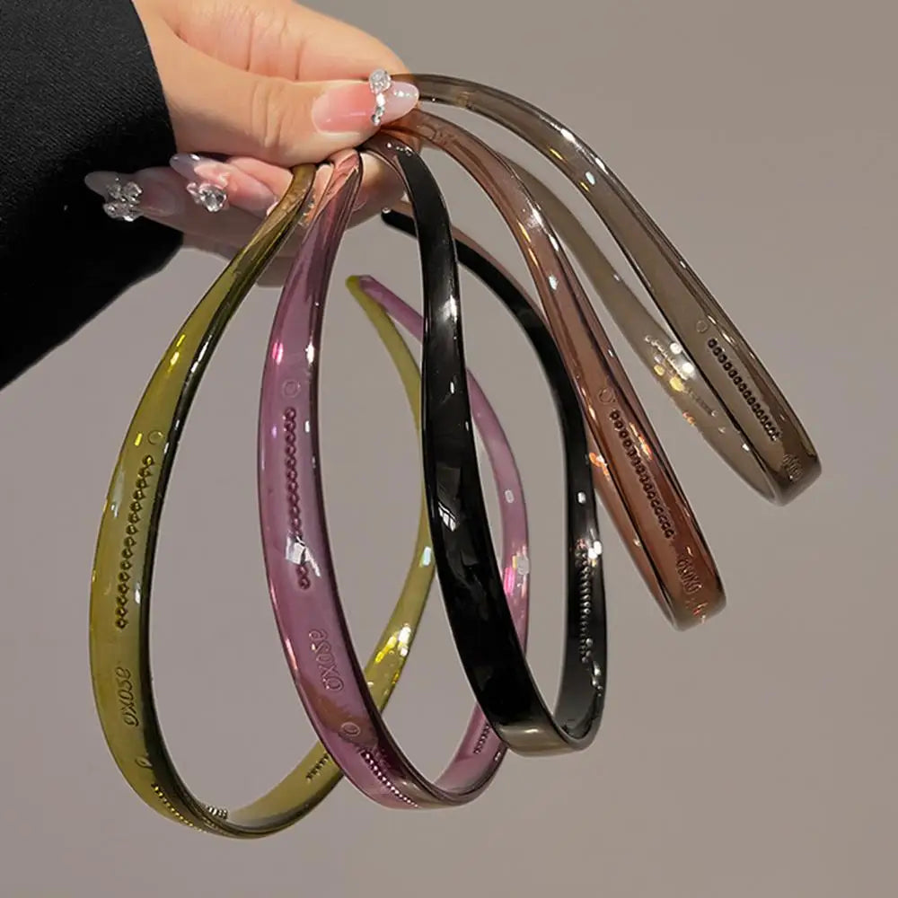 New Trendy Sunglasses Frame Shape Acrylic Hairbands For Women Toothed Headband Anti-slip Hair Hoop Fashion Hair Accessories