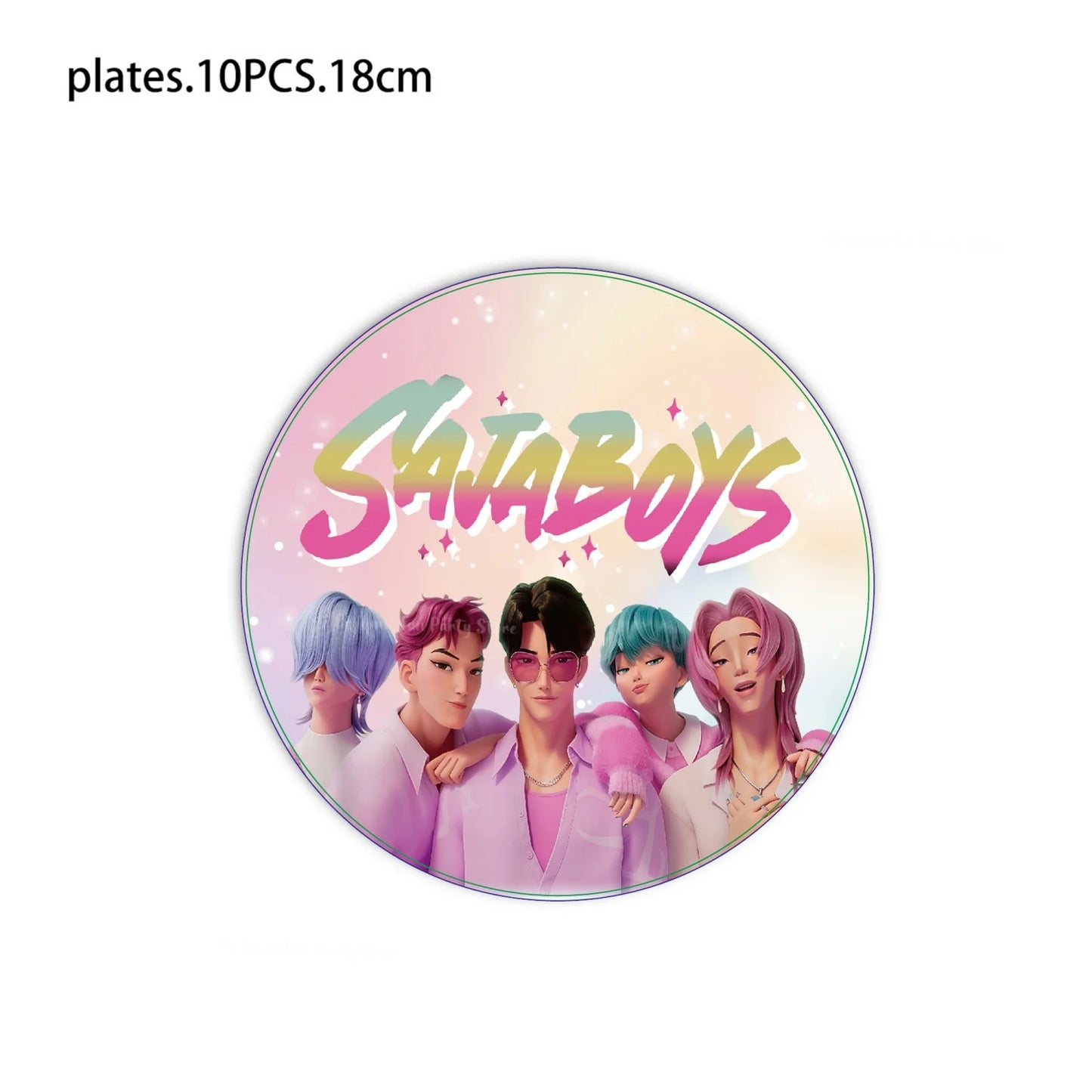 KPop Demon Hunters Birthday Decoration Disposable Party Tableware Paper Plates Napkins Cups Tablecloth Gift Bag Event Supplies