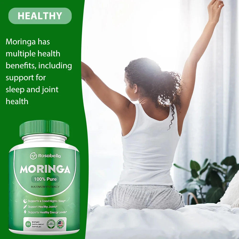 Moringa Powder Capsules - 800mg of Pure Nutrient-Rich Moringa Powder