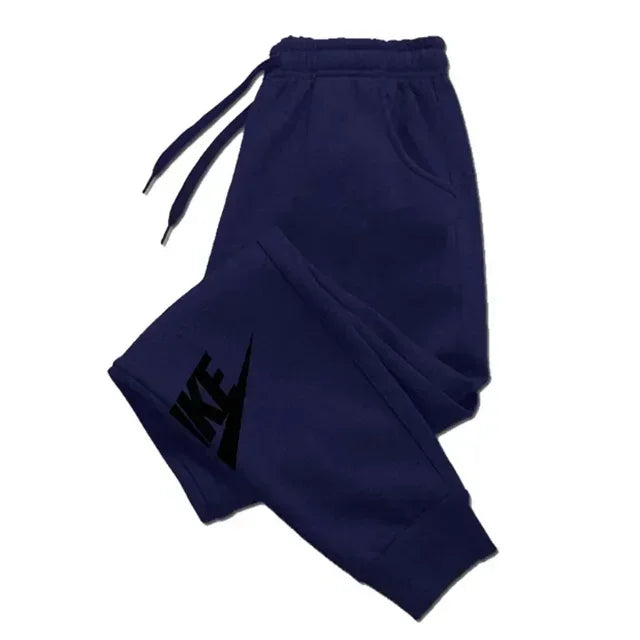 Men's printed pants, autumn and winter men's and women's running pants, sportswear and casual pants, fitness and gym sportswear