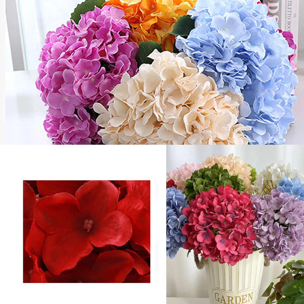 1/5/10pcs 58cm Beautiful Silk Artificial Flowers Hydrangea bouquet for Home Party Wedding living room   decoration accessories