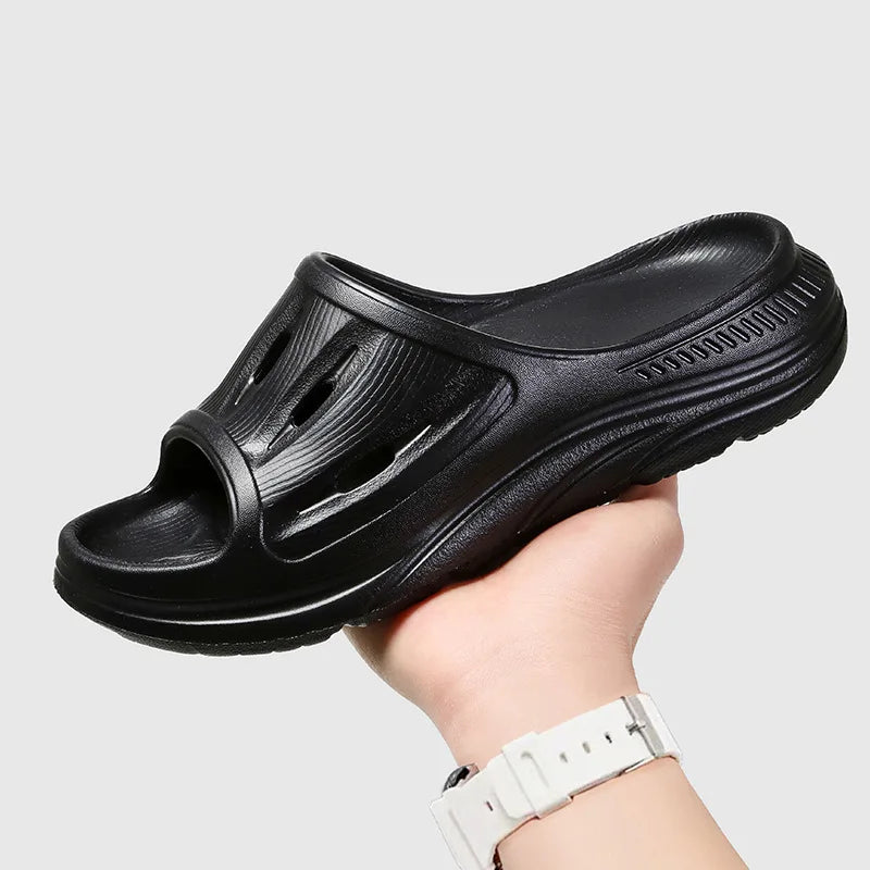 Men's Outdoor Sports Slippers Summer 2026 New Indoor Home Outdoor Wear Thick Bottom Anti-slip EVA Beach Shoes Casual Flat Heel
