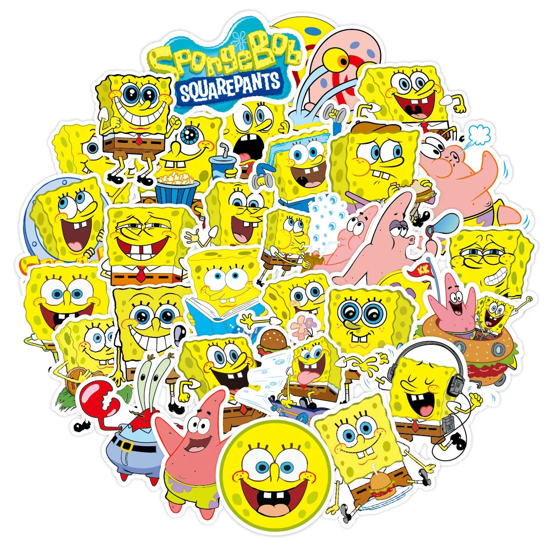 Anime Spongebob Stickers Birthday Party Favor Gifts Supplies DIY Stickers Christmas Stocking Fillers Scrapbooking Decorations