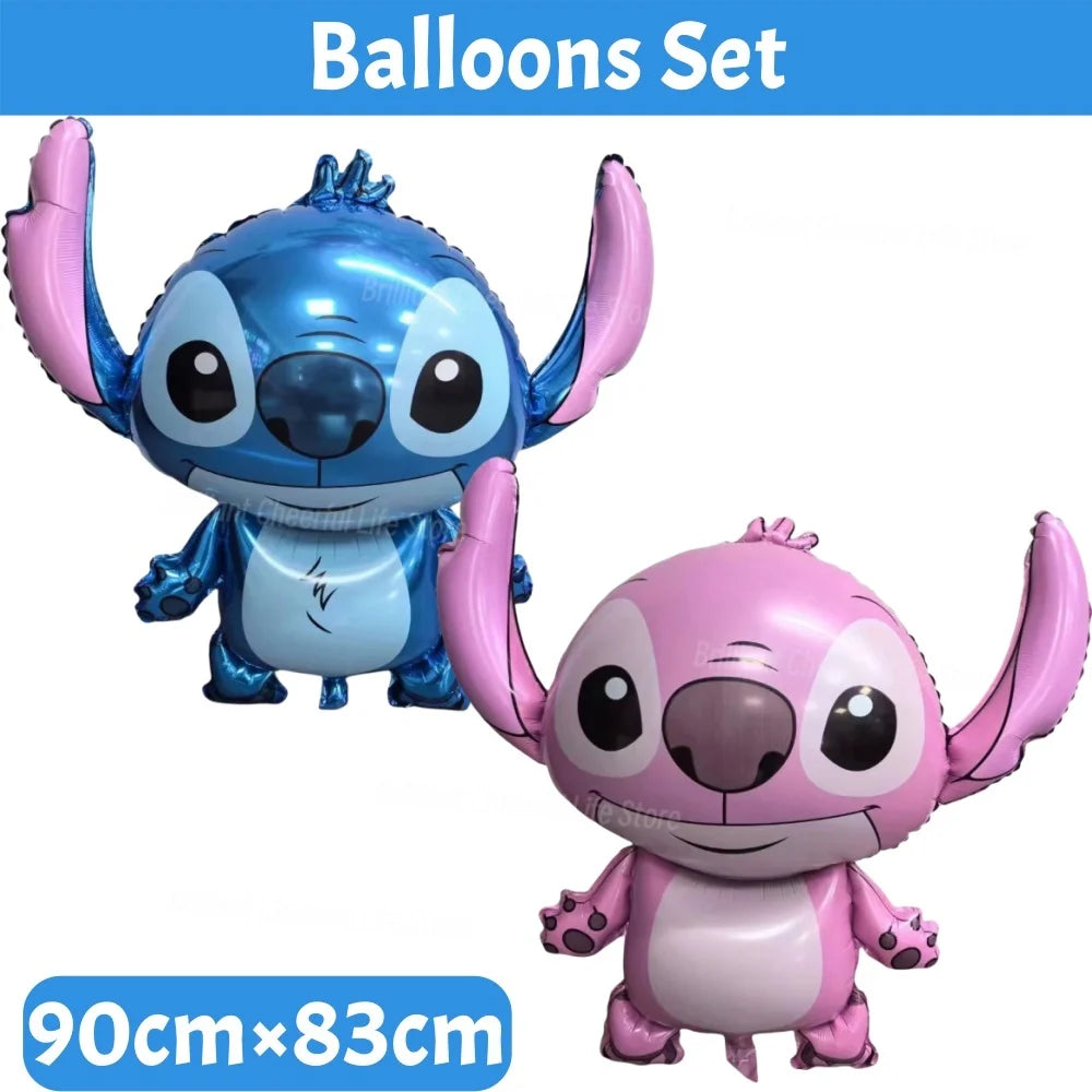 Stitch Birthday Decoration Lilo and Stitch Theme Tablecloth Paper Cup Plate Balloons Baby Shower Supplies Kids Favor