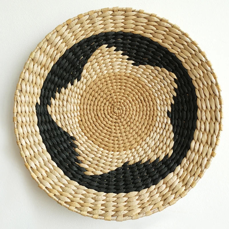 Bohemian style straw wall decoration, background wall decoration, sofa bedside handwoven hanging decoration