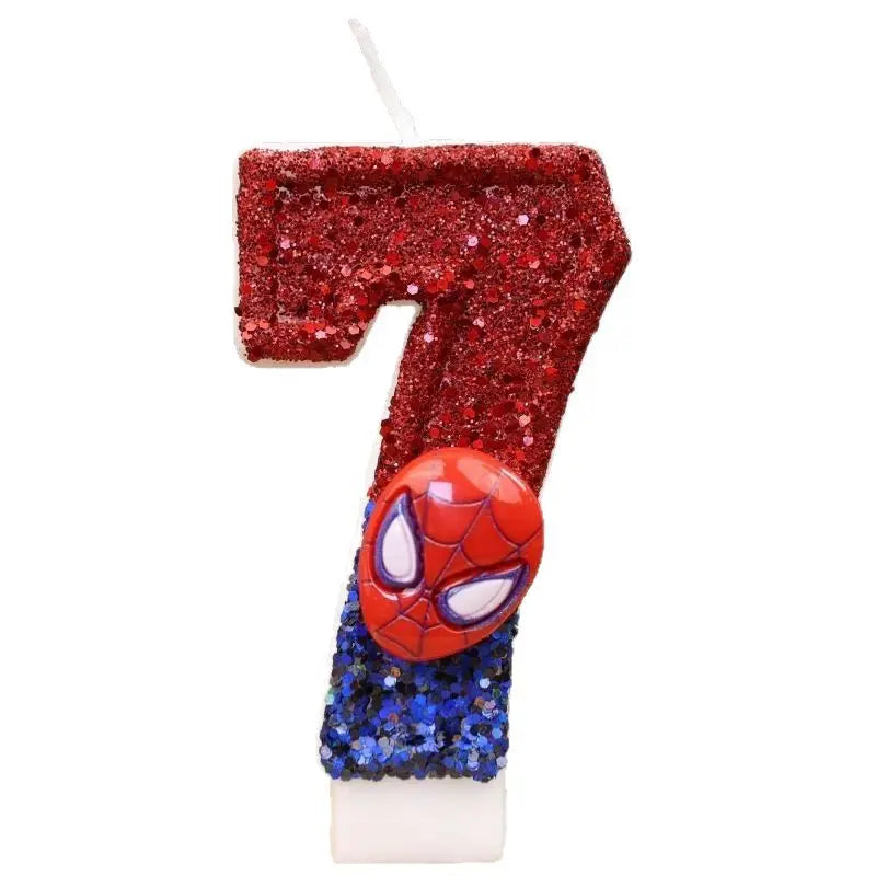Spiderman digital birthday candle cake party decoration birthday candle DIY