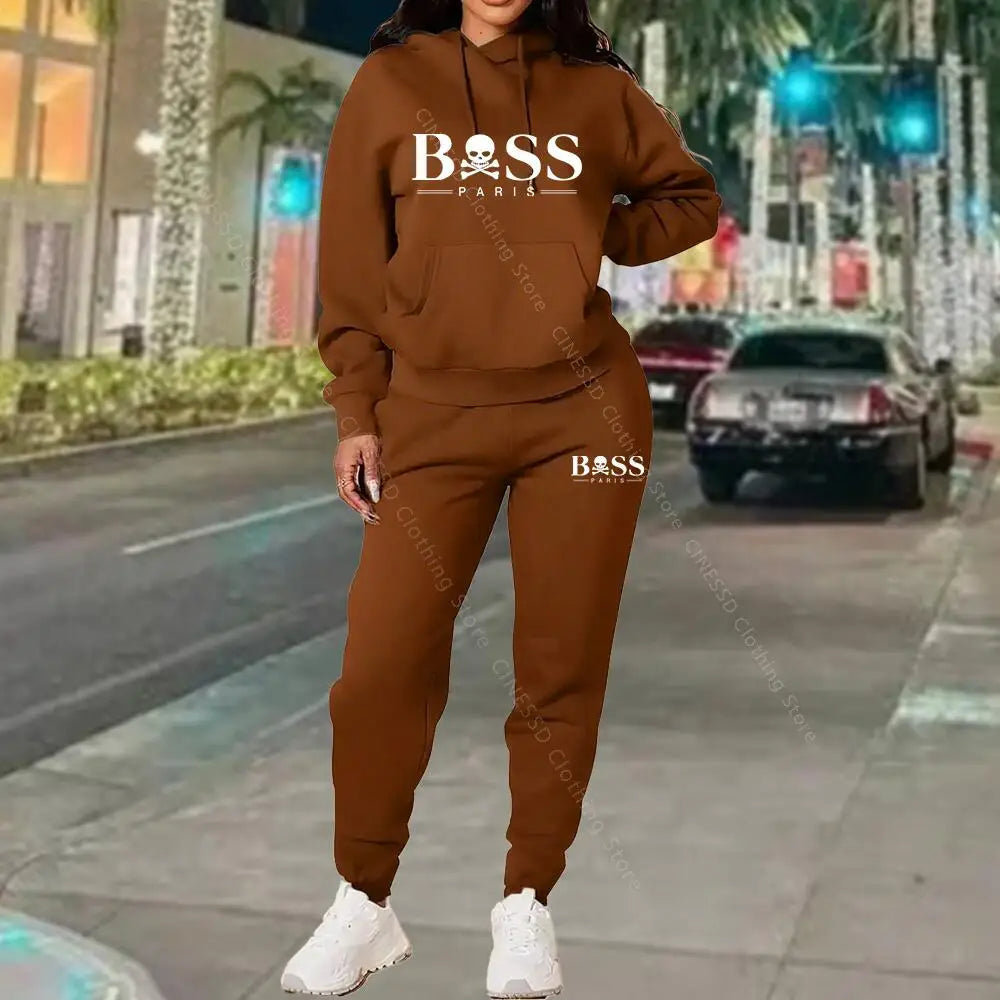 2026 New Women's Tracksuit Sweatshirt Sweatpant High Quality Outfits Suit Designer Luxury Autumn Winter Clothing Women Pants Set