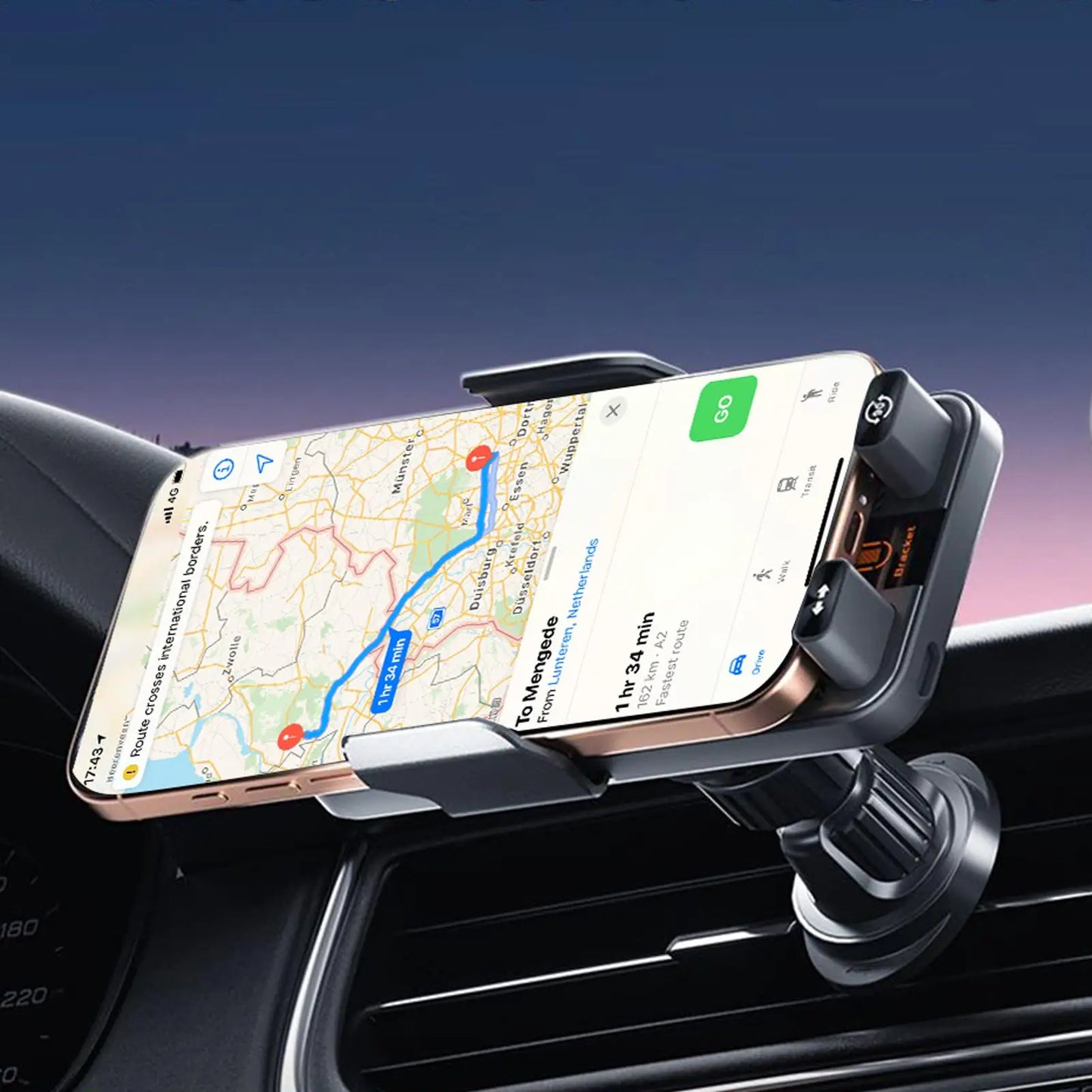 Wireless Charger for Car 15W Fast Charging Air Vent Cradles Auto Clamping Phone Holders for Music Control Video Streaming Daily