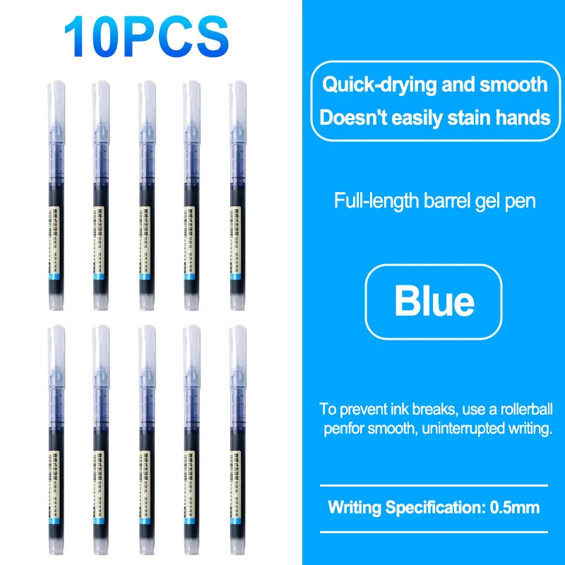 High Quality 0.5mm Quick Drying Fine Point Liquid Ink Pens Smooth Writing Comfortable Grip Non-Smudge for Office School Supplies