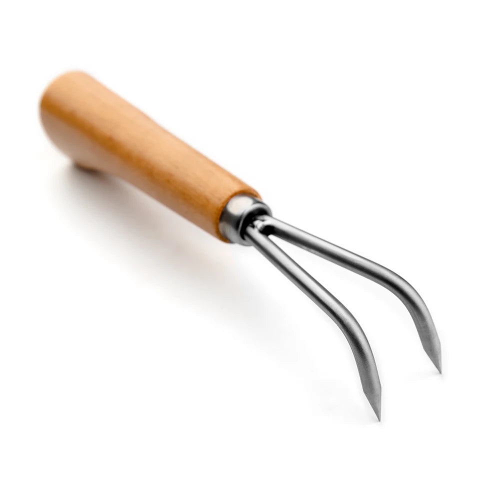 Bonsai tools hook 23 cm (9") wooden handle alloy steel hook robust very firm and durable made by Tian Bonsai