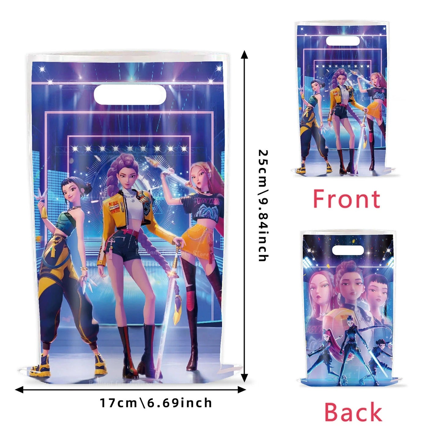 KPop Demon Hunters Birthday Decoration Disposable Party Tableware Paper Plates Napkins Cups Tablecloth Gift Bag Event Supplies