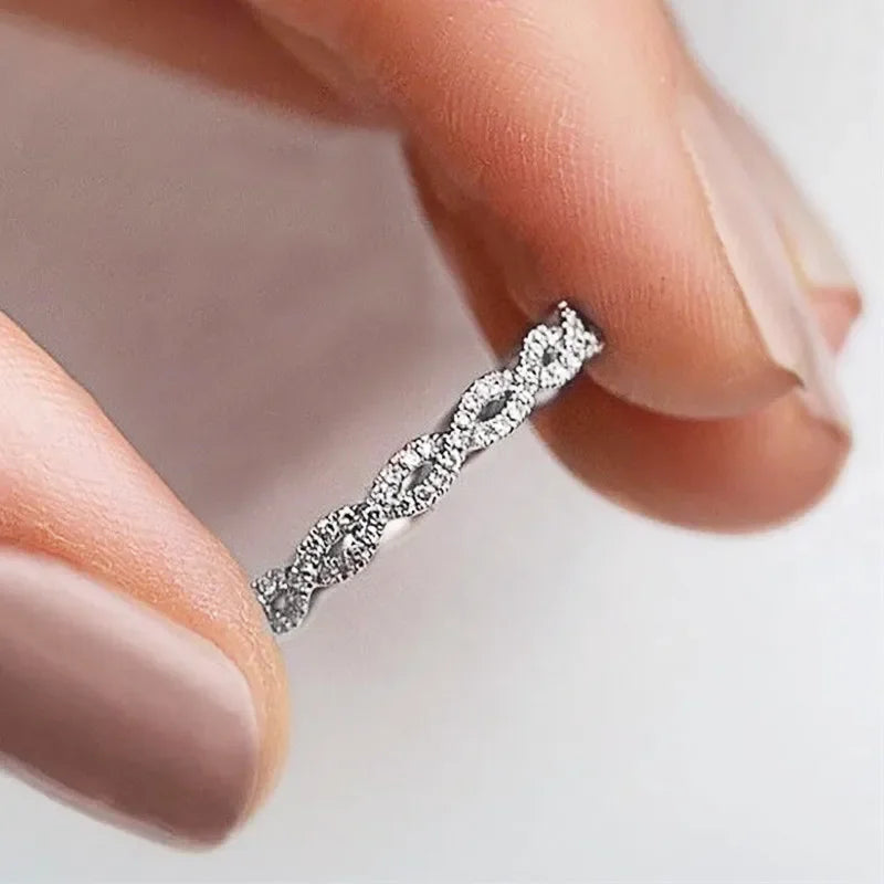 Huitan Delicate Girls Finger Rings with CZ Party Daily Wear Fashion Versatile Accessories for Women Minimalist Gift 2021 Jewelry