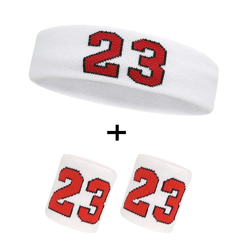 Cotton Athletic Headband Number 24 Elastic Sweatband Protection Basketball Tennis Sport Adult Kids Gym Fitness Sweat Hair Band