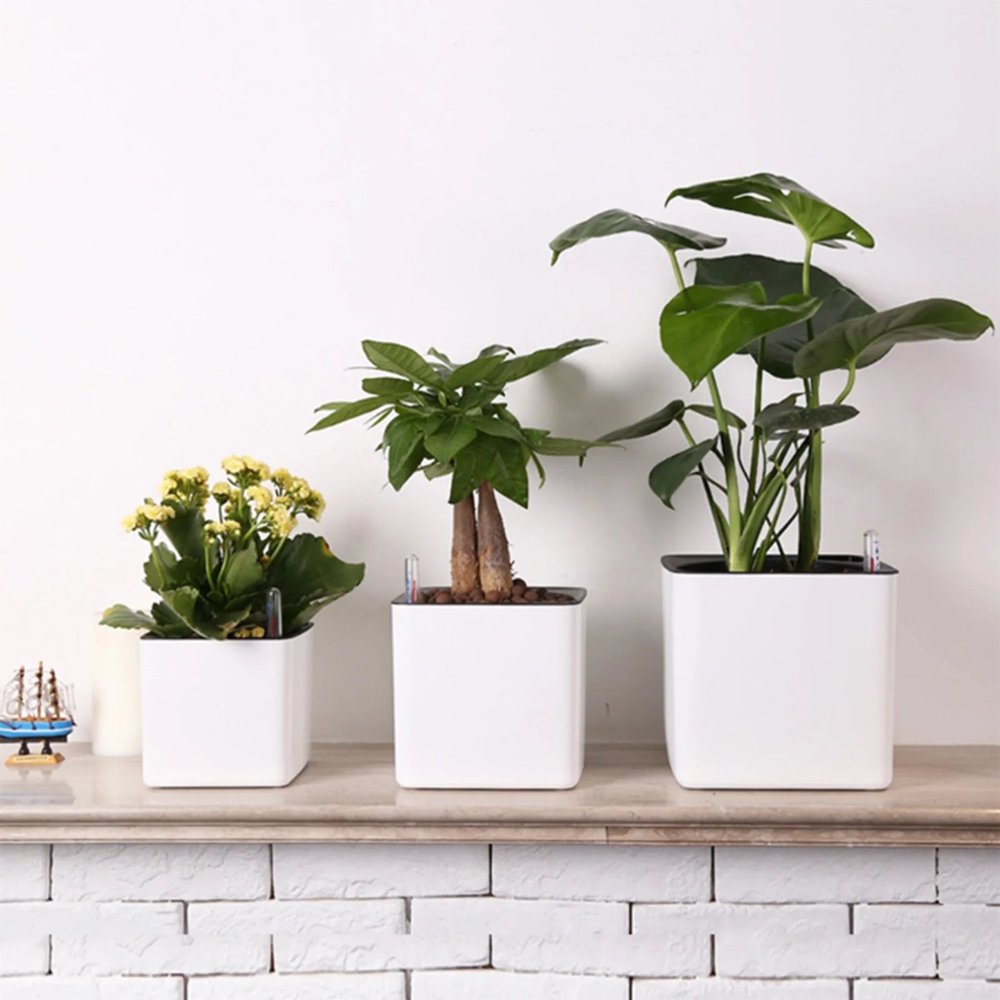 3 size Lazy flowerpot Green Plant Self Watering Flower Pot automatic water absorption green ivy pot Planters For Home
