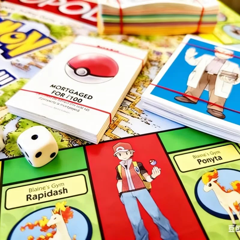 Pokémon Kanto Edition Monopoly Board Game Monopoly Pokémon Edition Childhood Feelings Party Game