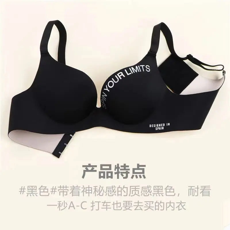 Woman Summer Bra Thin One Piece Seamless Letters Underwear Bras No Wire Ring Adjustable Shoulder Stra Push Up Girls bras