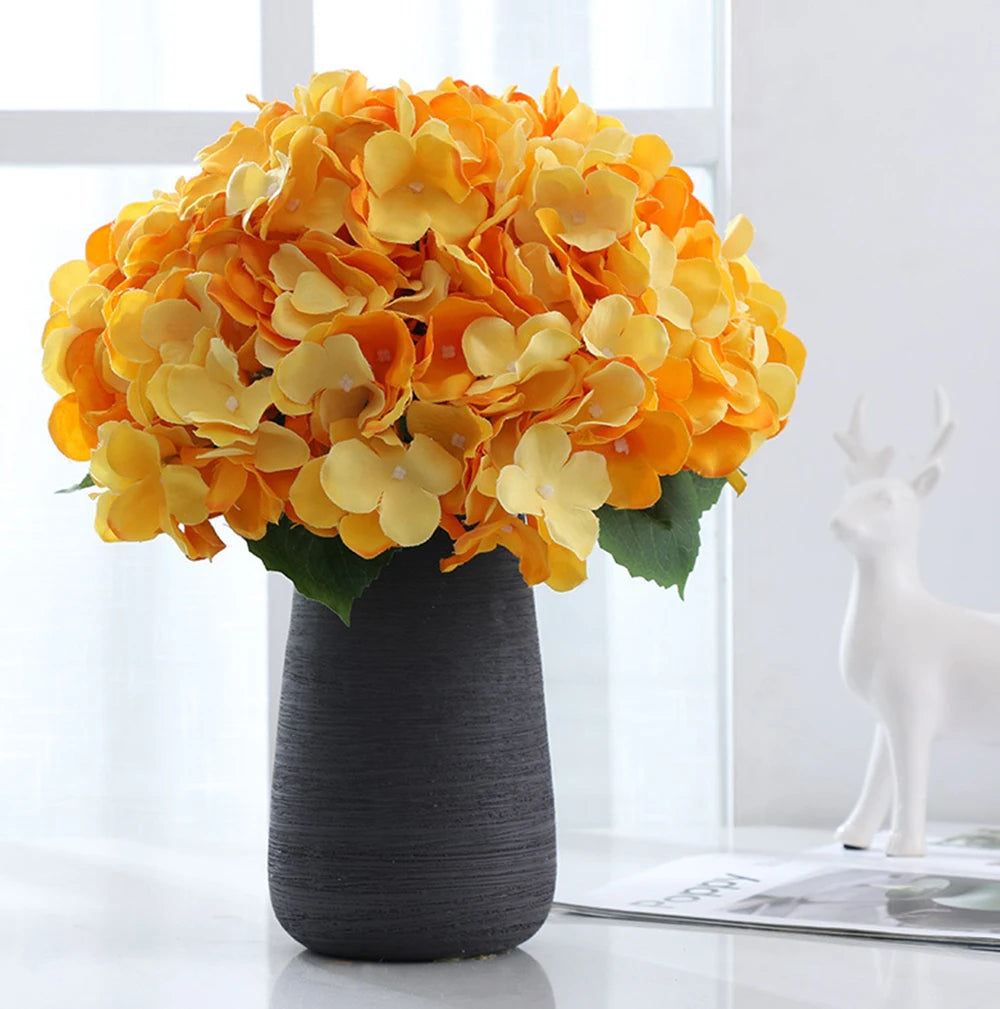 1/5/10pcs 58cm Beautiful Silk Artificial Flowers Hydrangea bouquet for Home Party Wedding living room   decoration accessories