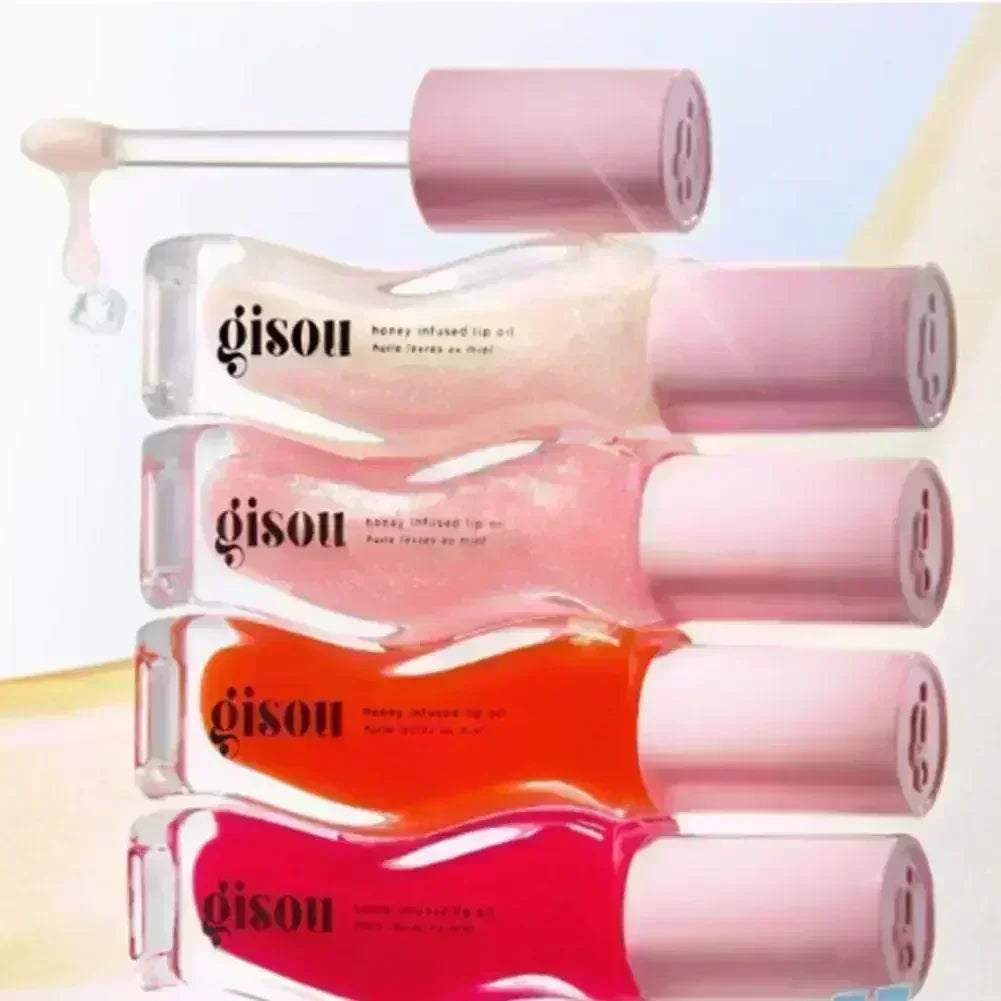 Gisou Moisturizing Lip Balm Original Lip Oil Care Lip Benetitnt for Lips Plumping Exfoliating New Color RASPBERRY SWIR Gloss