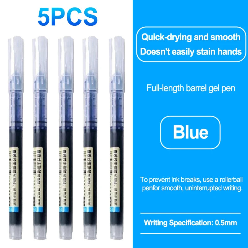 High Quality 0.5mm Quick Drying Fine Point Liquid Ink Pens Smooth Writing Comfortable Grip Non-Smudge for Office School Supplies