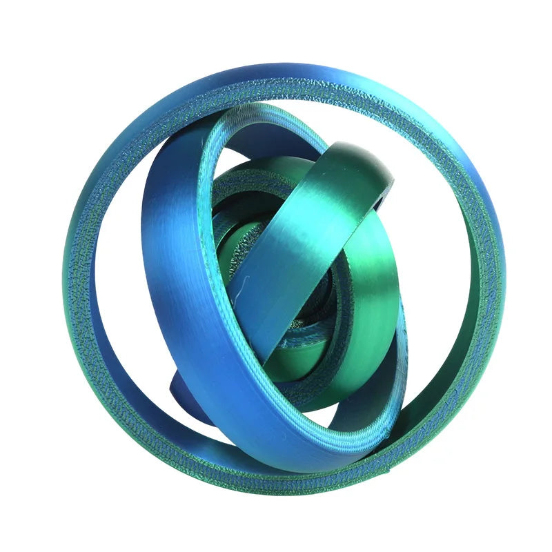3D Printed 7-Ring Fidget Spinner Universal Gyro Gravity Rotating Anxiety Relief Office Decompression Sensory Toy for Party Gifts