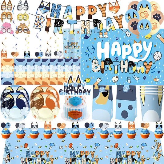 New Cartoon Dogs Birthday Party Decoration Full Set Kit
