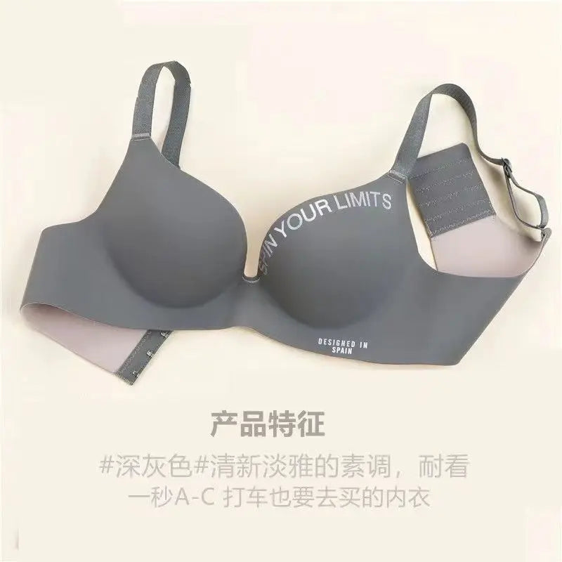 Woman Summer Bra Thin One Piece Seamless Letters Underwear Bras No Wire Ring Adjustable Shoulder Stra Push Up Girls bras
