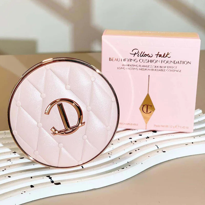 Shimmer Makeup Air Cushion Charlotte Tilbury Lightweight Moisture Oil Control Two Color Heart Shape Powder Blusher Unique Design