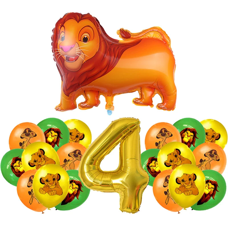 Disney The Lion King Birthday Party Decoration New Plates Cups Napinks Tablecloth King Lion Birthday Balloon Party Favor Balloon