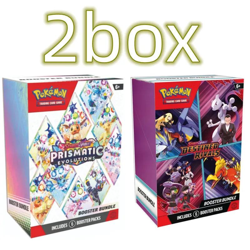 Pokemon Card v10 Booster bundle Destined Rivals Prismatic Evolutions Scarlet Violet 151 English ME01 Booster Cards Toys Gifts