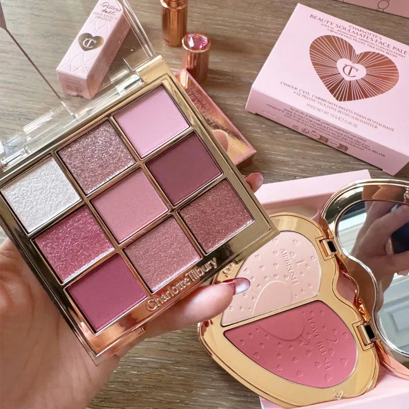 Charlotte Tilbury Liquid Foundation Cushion Foundation Setting Spray Pressed Powder Love 2 Color Powder Blusher Eyeshadow Rouge