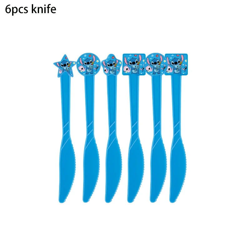 Disney Stilt themed party disposable cutlery paper cup paper plate table bra flag children's birthday party decoration set