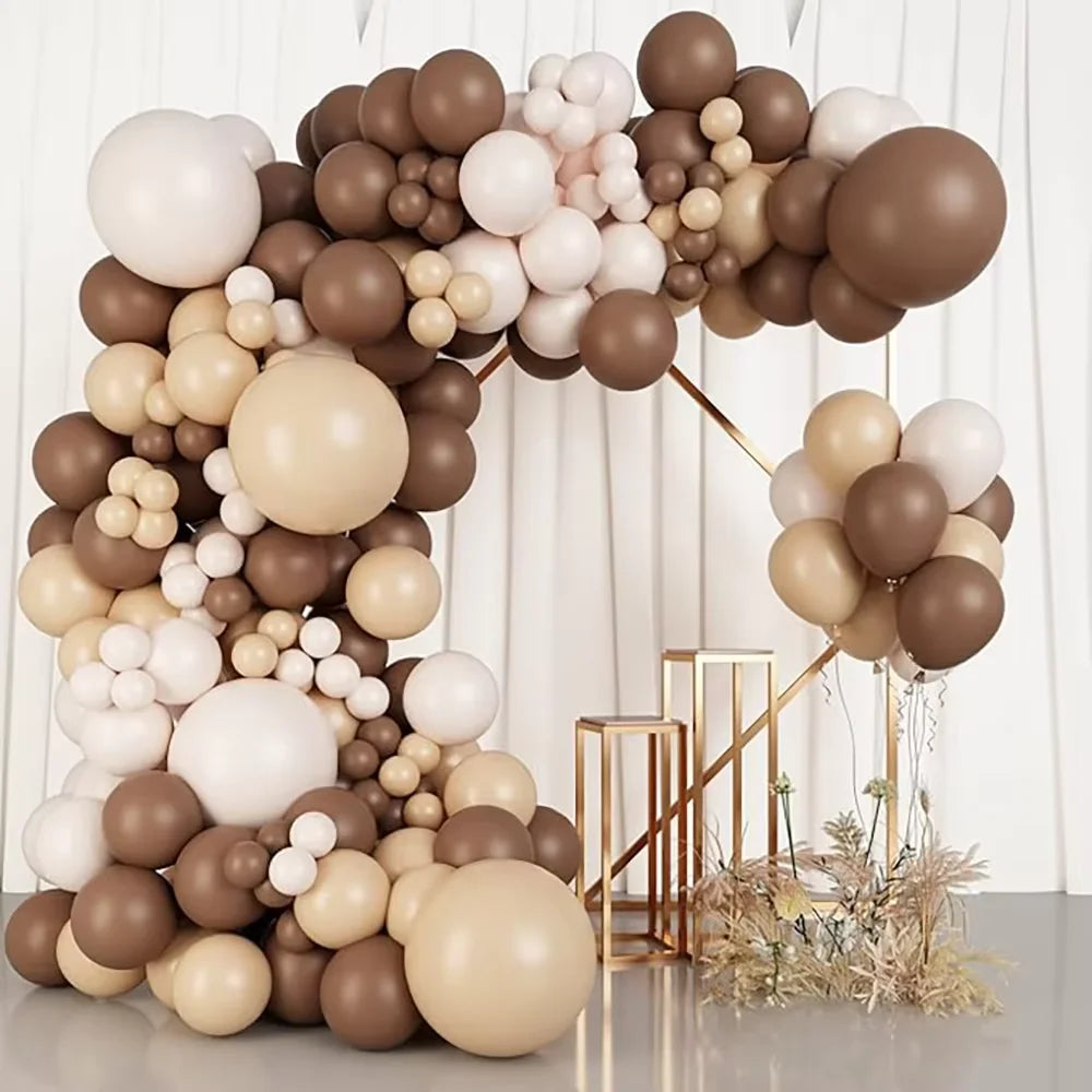 Nude White Sand Balloons Arch Kit Skin Gold Balloon Garland Kids Birthday Party Baby Shower Wedding Graduation Decoration Globos