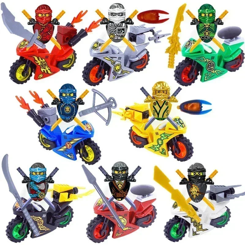 24 Pieces Anime Characters Ninja Figures Garmadon Jay Lloyd Samukai Cole Harumi Ultra Violet Pyro Snake Building Block Kids Toys