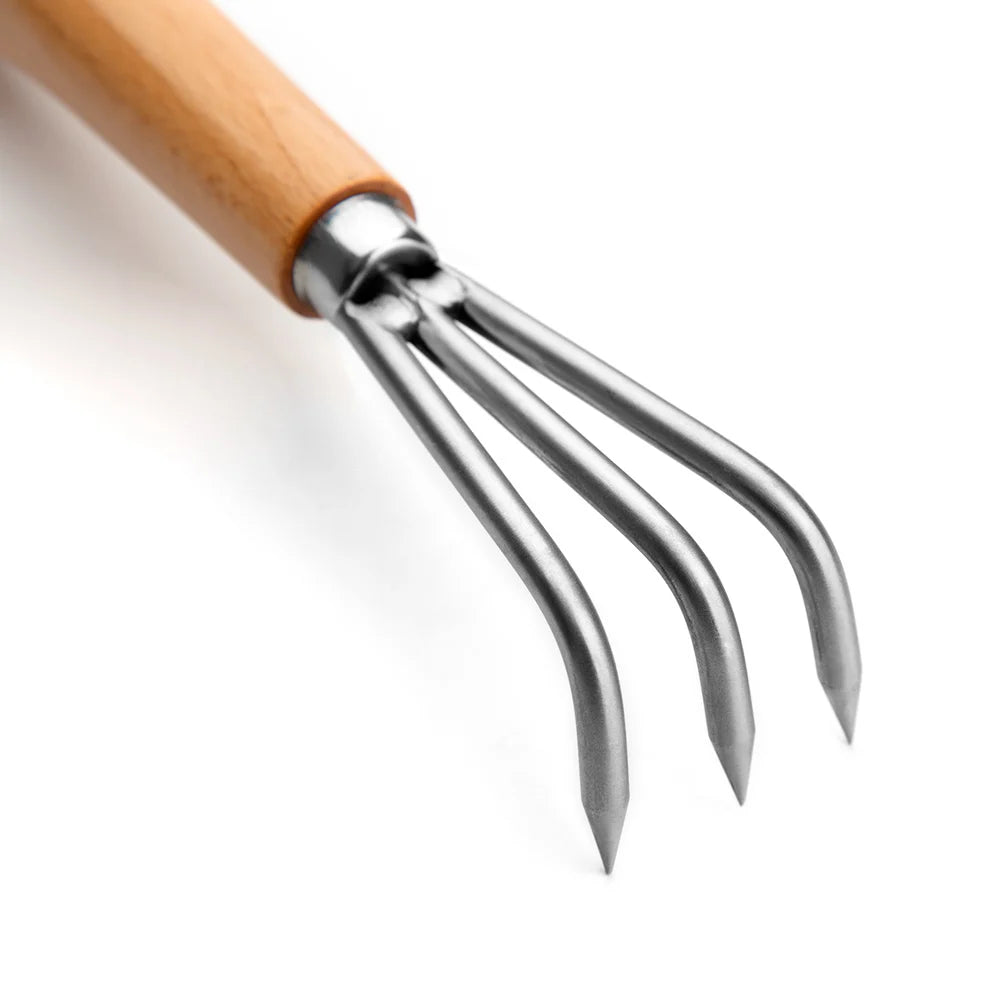 Bonsai tools hook 23 cm (9") wooden handle alloy steel hook robust very firm and durable made by Tian Bonsai