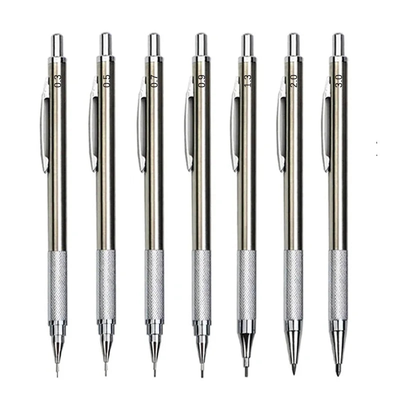 Professional Metal Mechanical Pencil for Sketching 0.3/0.5/0.7/0.9/1.3/2.0/3.0mm