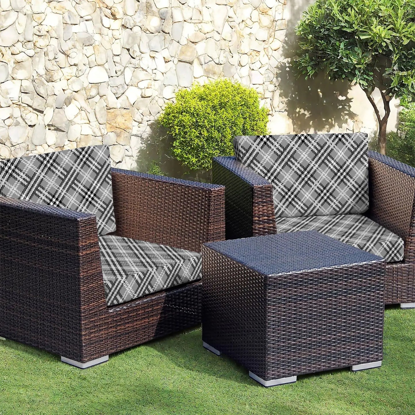 1PC Patio Stretch Sofa Cushion Covers Outdoor Cushion Cover Replacement Couch Slipcover Flexibility Porch Furniture Protector