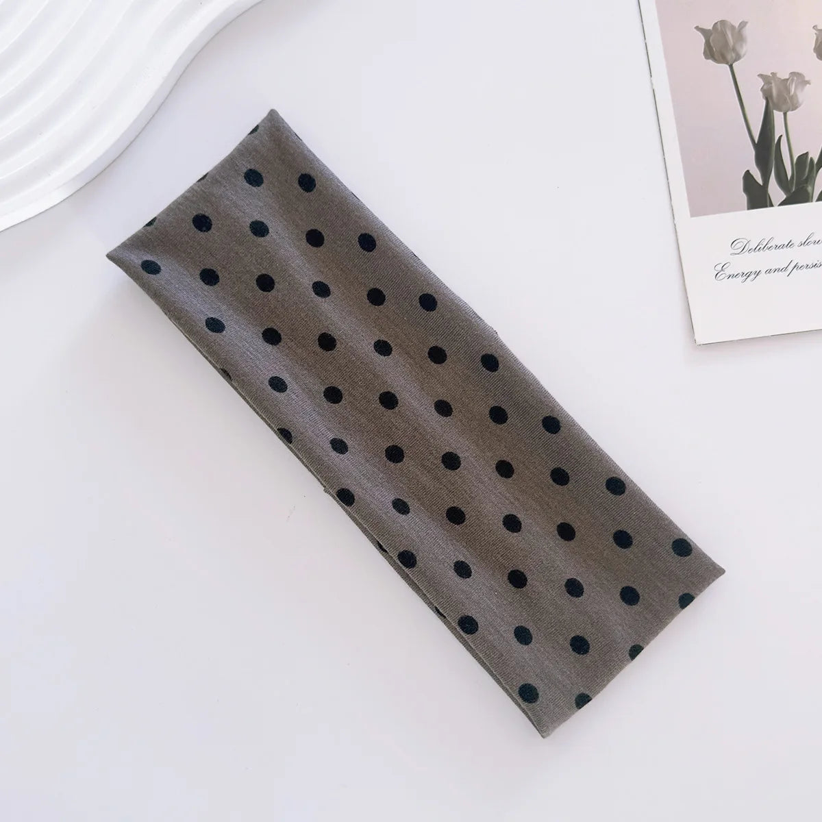 Y2K Retro Boho Breeze Wind Dot Stretch Women's Hairbands Korean Ins Fashion Wide Headbands Yoga Sports Dating Hair Accessories