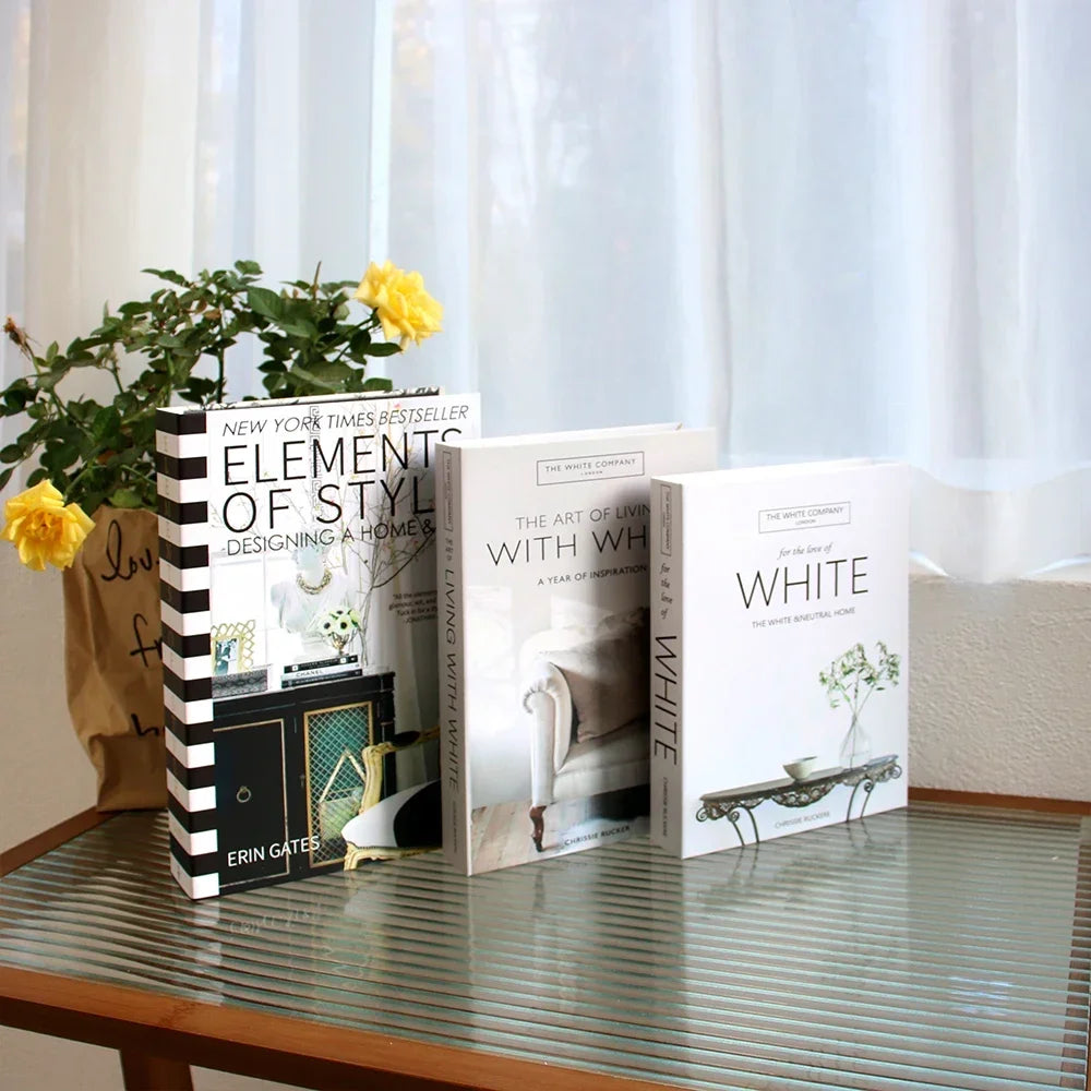 3Pcs Foldable Fashion Fake Books Living Room Decoration Designer Books Coffee Table Ornaments Club Hotel Room Villa Prop Books
