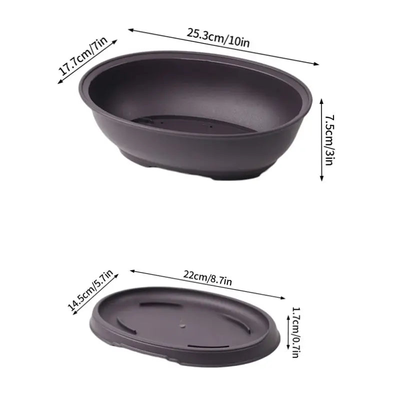 Rectangular Flowerpots Plastic Bonsai Plants Pot Square for Flower Balcony Garden Yard Landscape Bonsai Pot Trays Home Decor